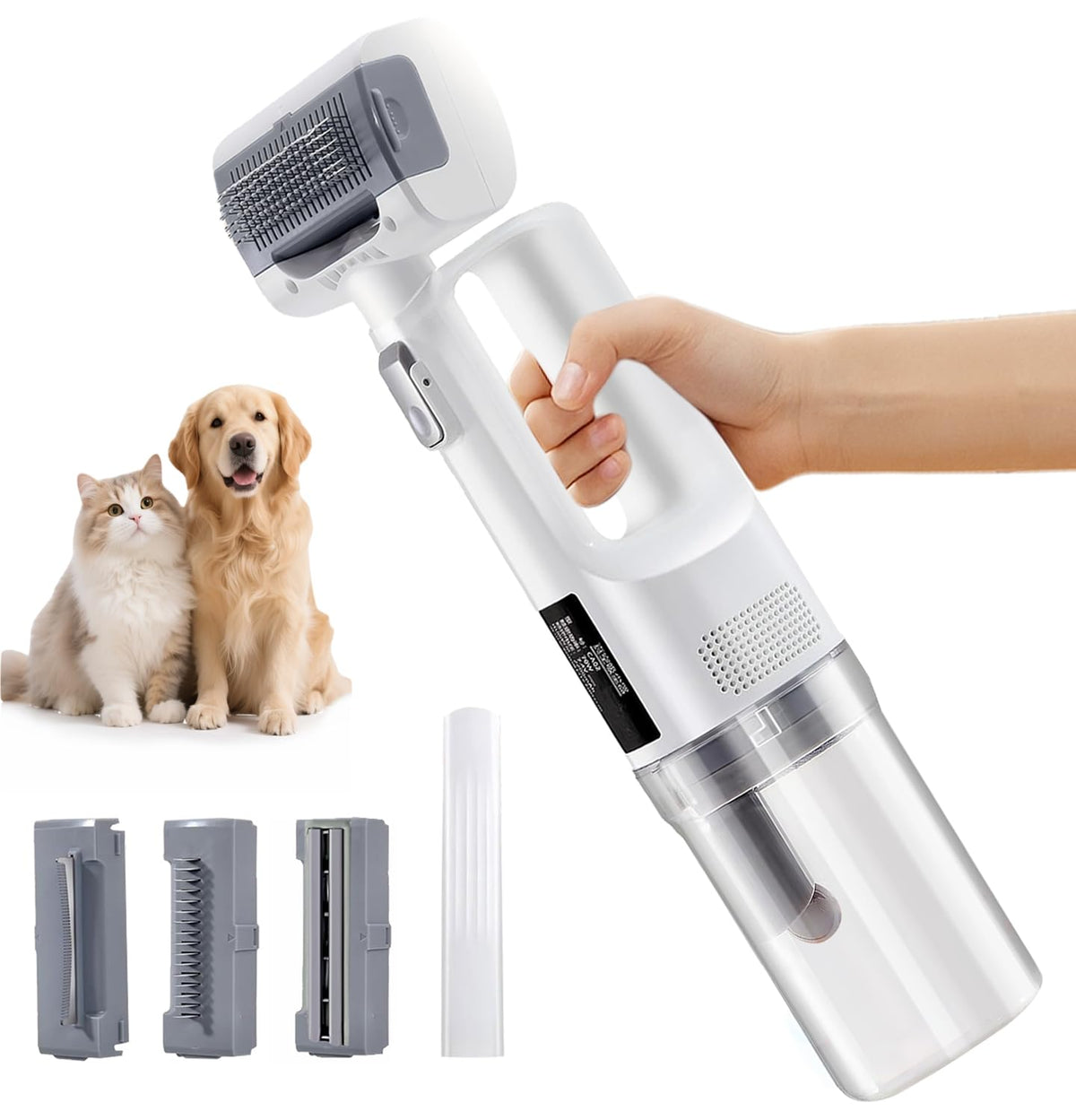 Hychipet dog vacuum in compact design for cordless grooming.