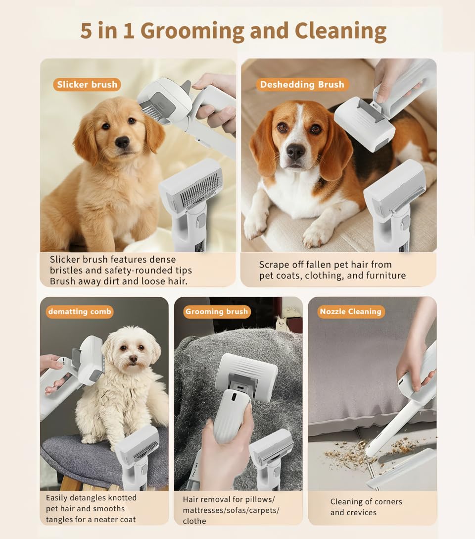 Hychipet finishing brush removes loose hair from fabrics and furniture.