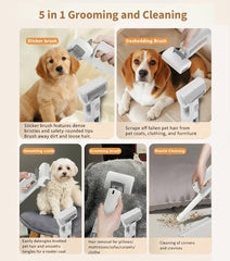 Hychipet finishing brush removes loose hair from fabrics and furniture.