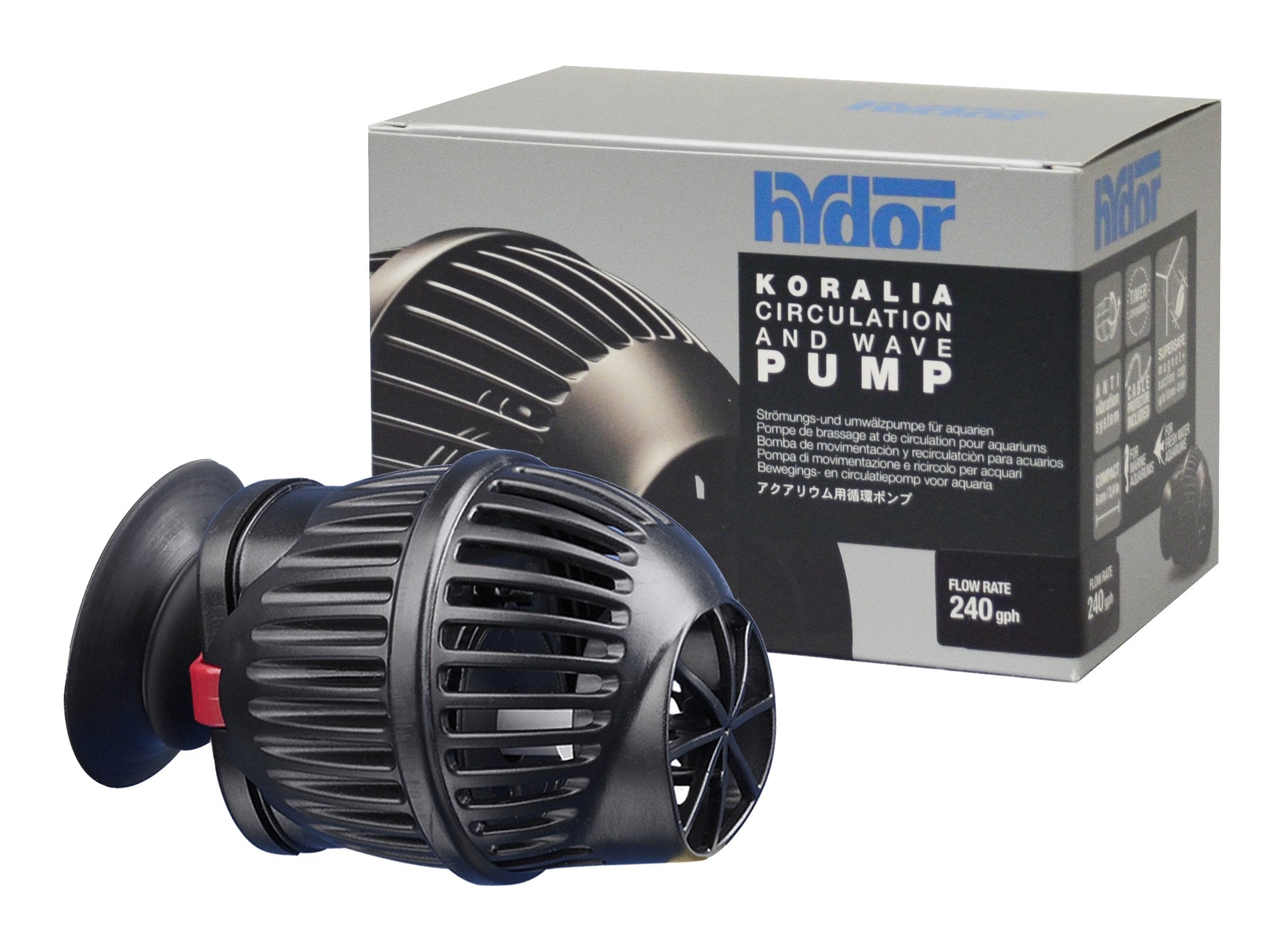 Hydor Koralia Nano 240gph front view for compact, reliable water movement.