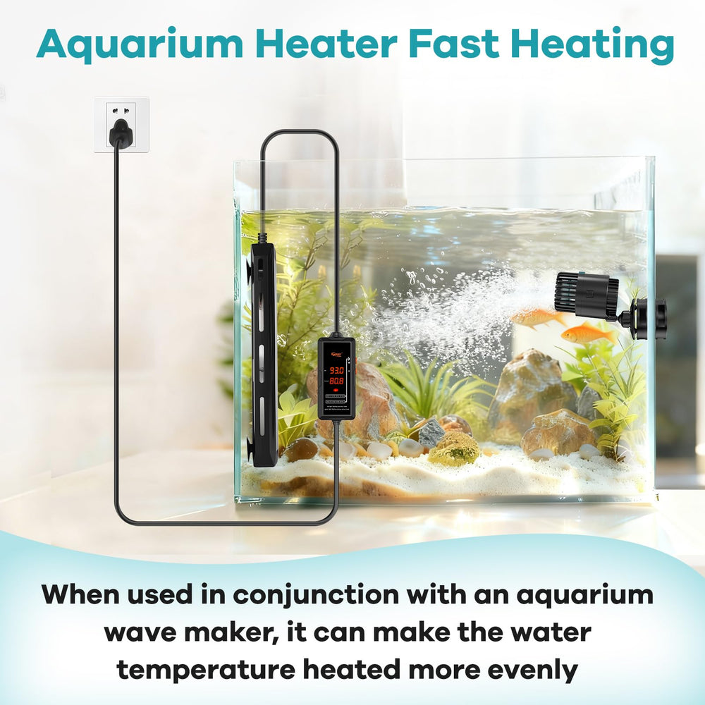 Hygger aquarium heater explosion-proof glass cover for safety