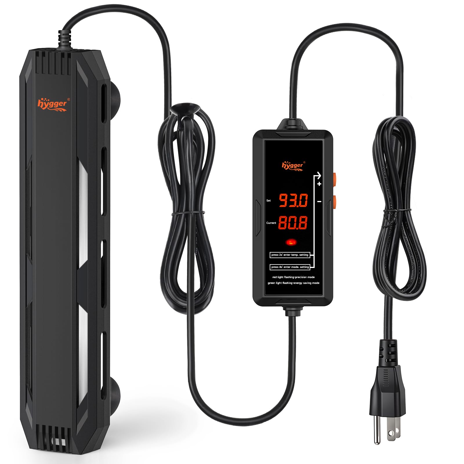 Hygger 1000W submersible aquarium heater in tank for consistent warmth
