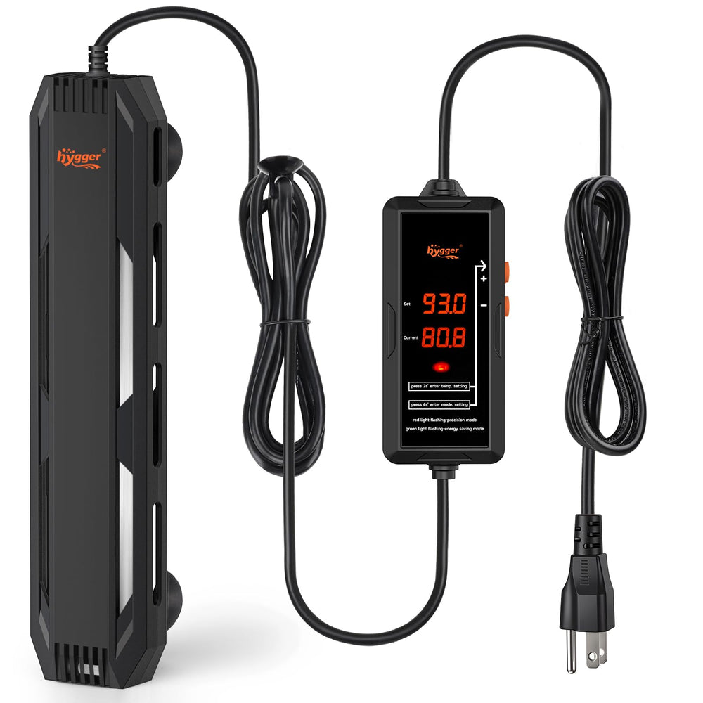 Hygger 1000W submersible aquarium heater in tank for consistent warmth