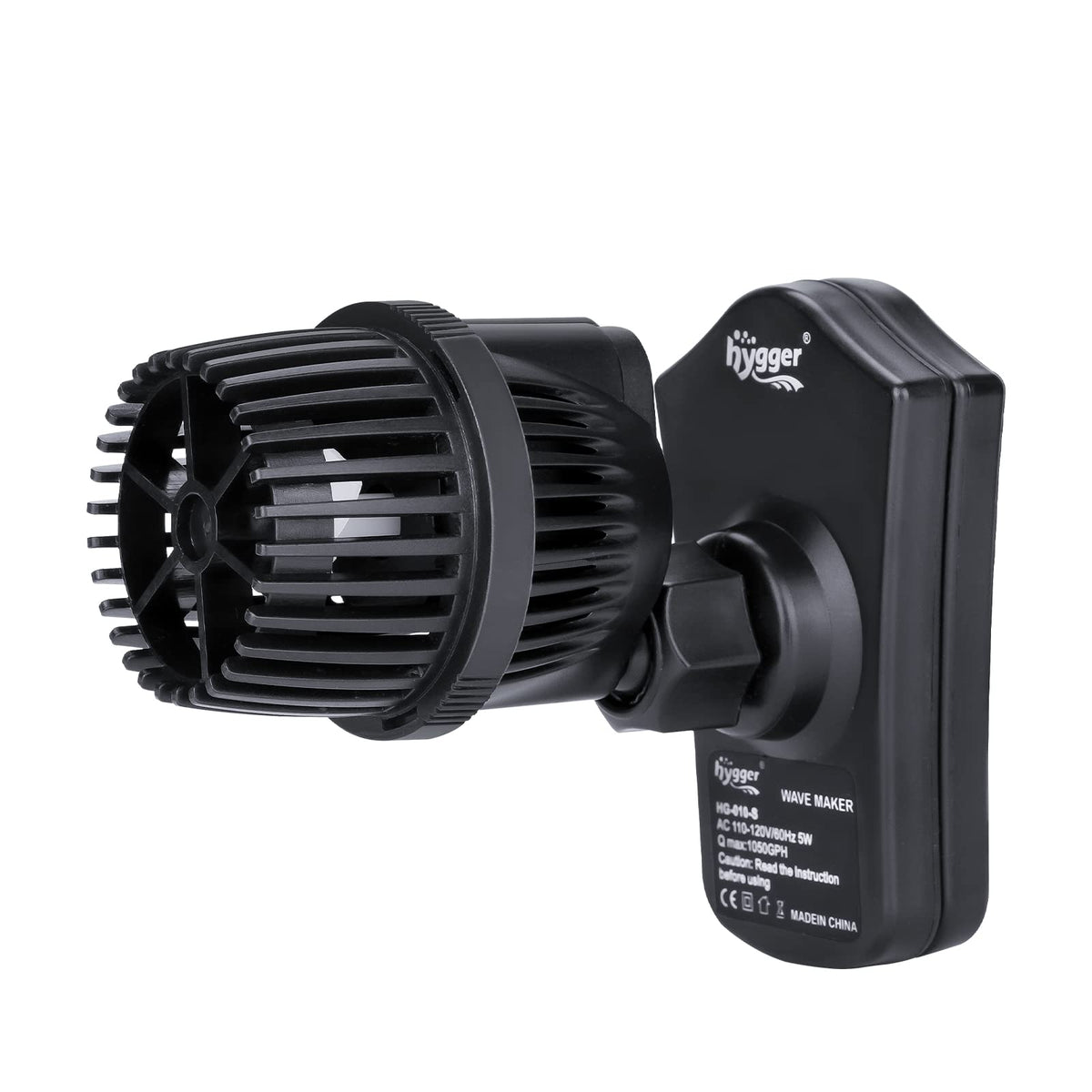 Hygger 1050GPH wave maker front view showing robust water movement
