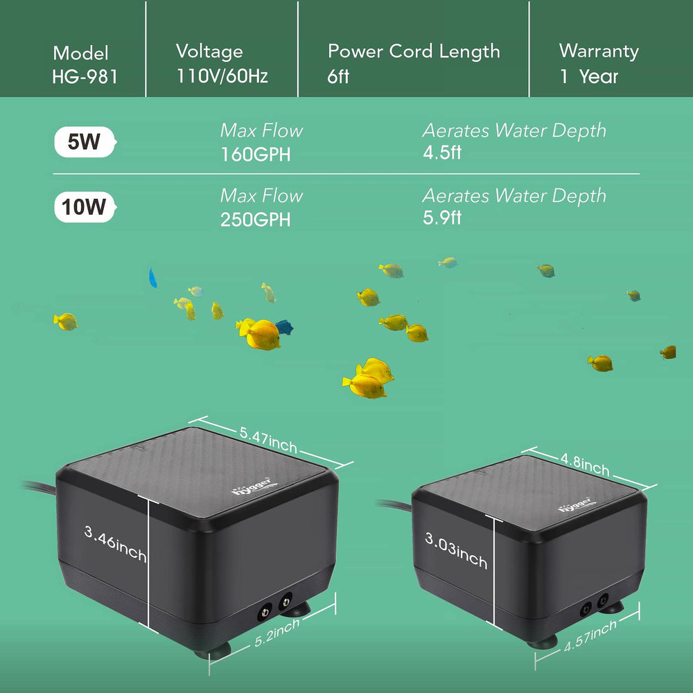 hygger 10W in use with aquarium gear for marine and freshwater setups