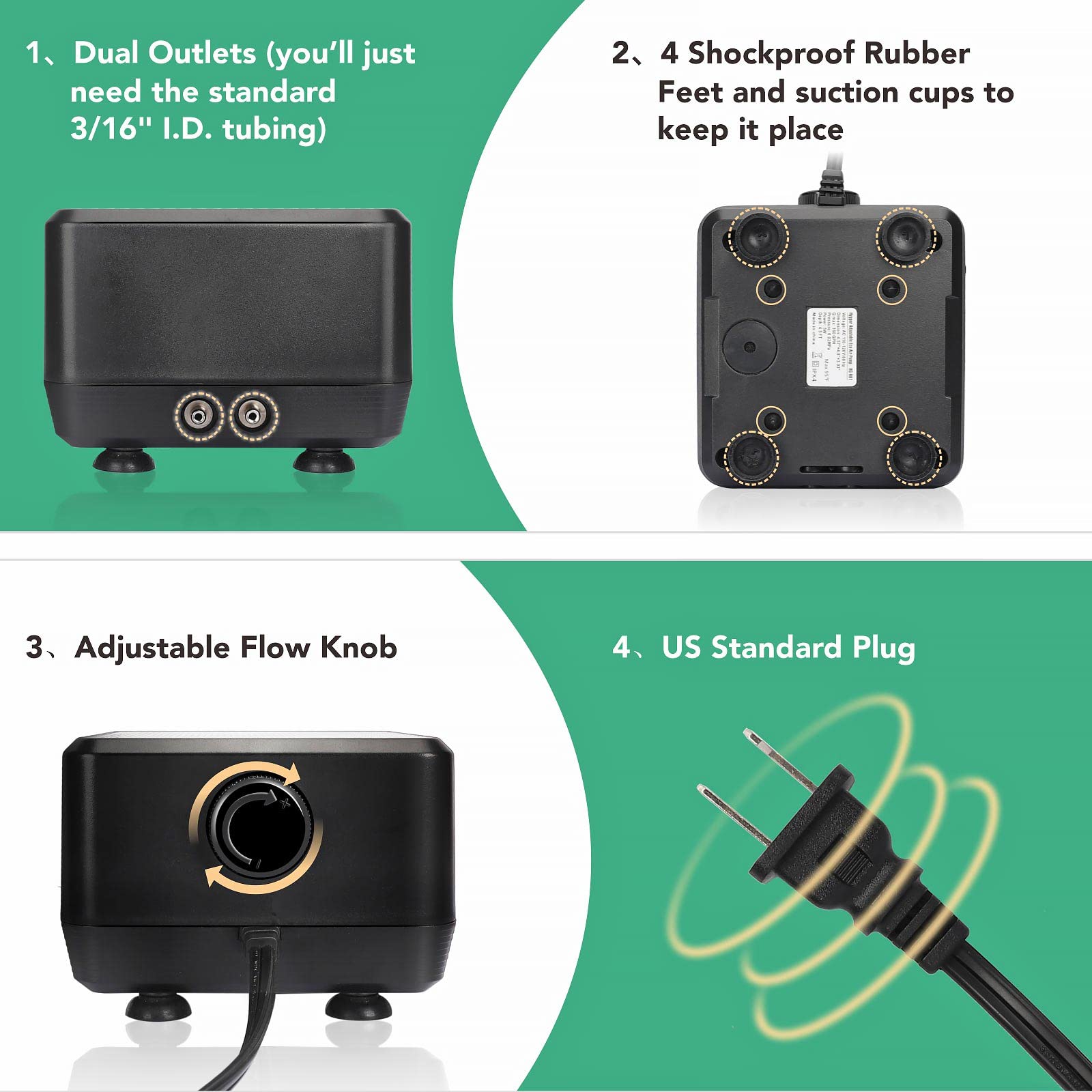 hygger 10W insulated shell reduces vibration and noise