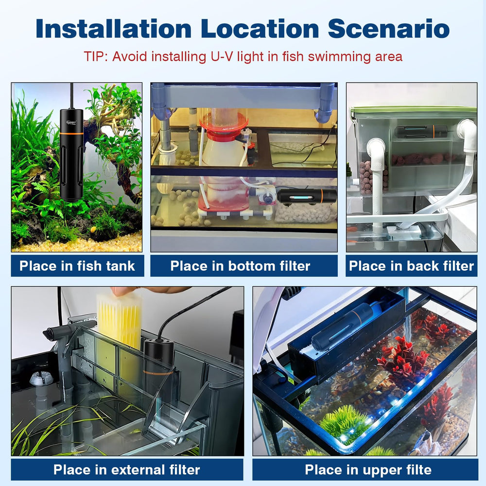 Hygger 11W UV light deployed during algae outbreak for maintenance