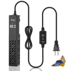 hygger 200W ceramic heater front view showing durable construction for stable warmth