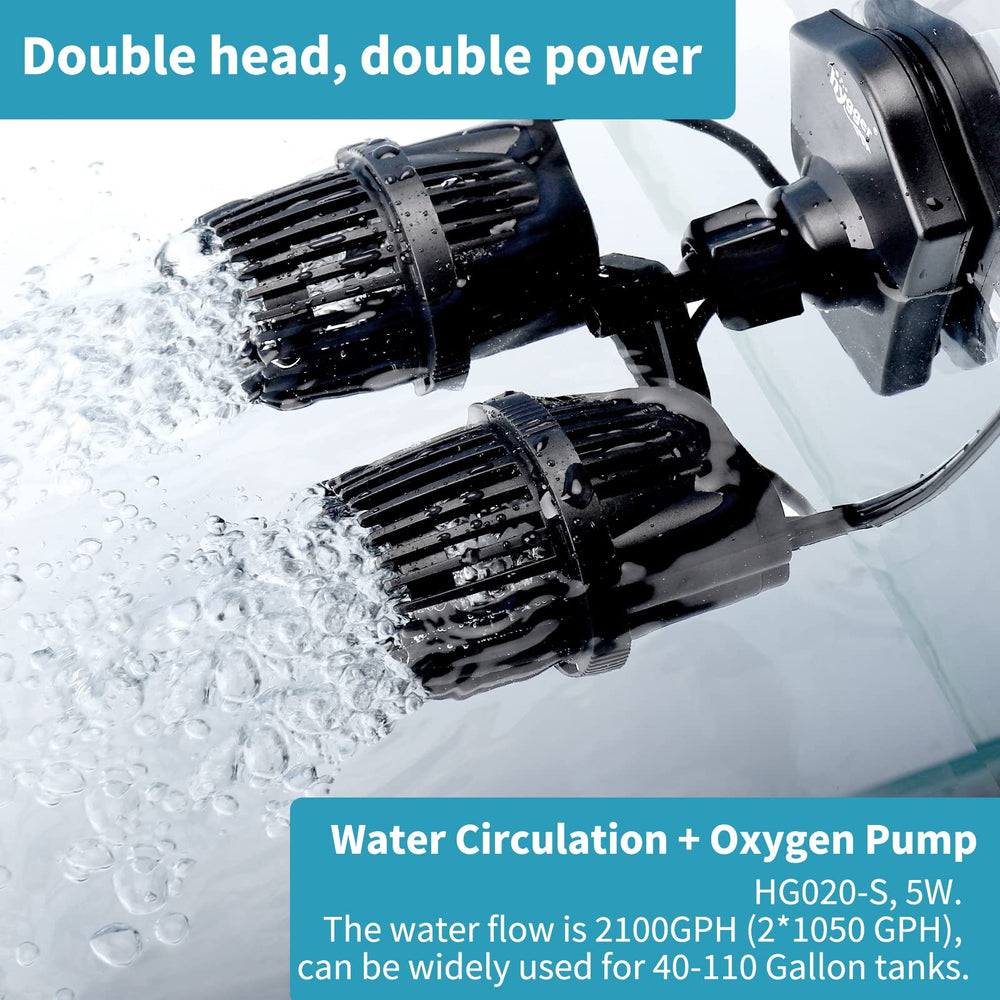 Hygger 2100GPH magnet base installation shown for secure mounting