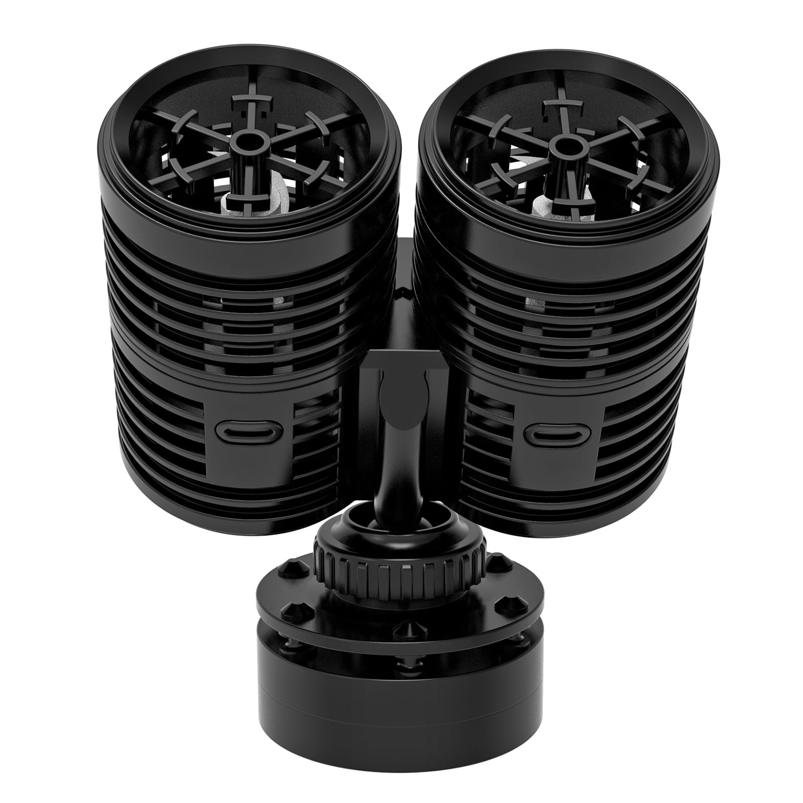 Hygger 2114GPH wave maker front view with magnetic base for easy mounting