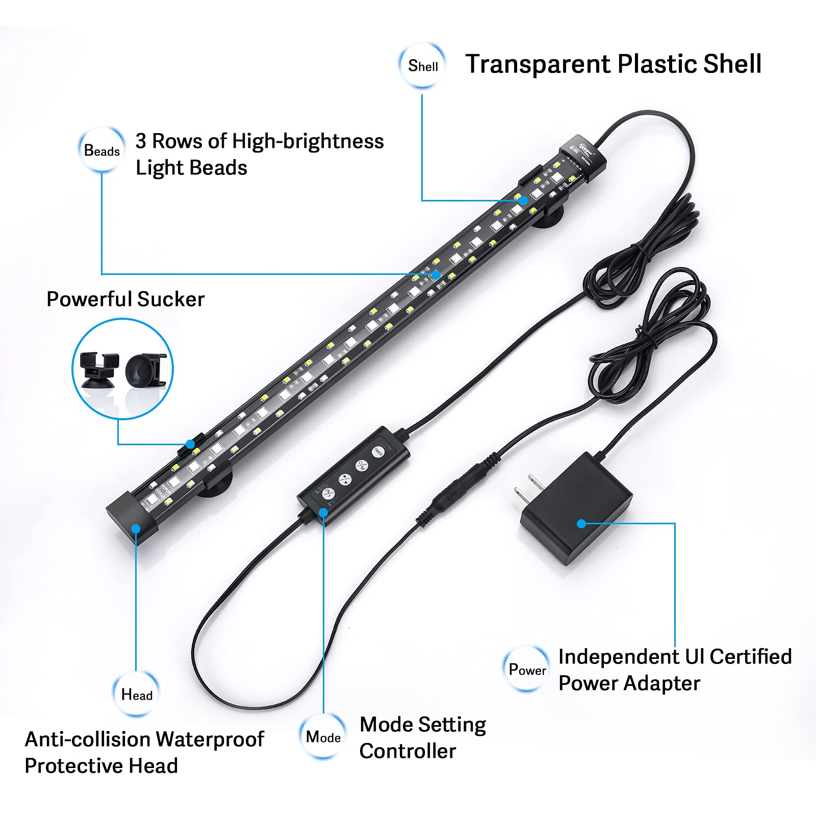 hygger IP68 waterproof design protects electronics during maintenance.
