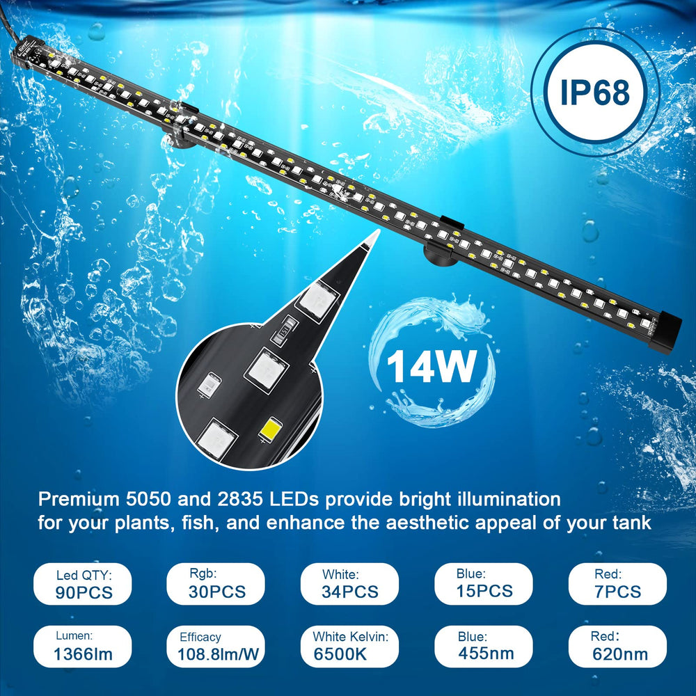 hygger LED beads 2835 and 5050 deliver gentle, natural-looking aquarium light.