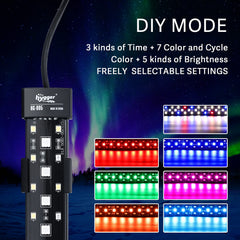 Hygger light showing sunrise gradient for morning wake-up in your tank.