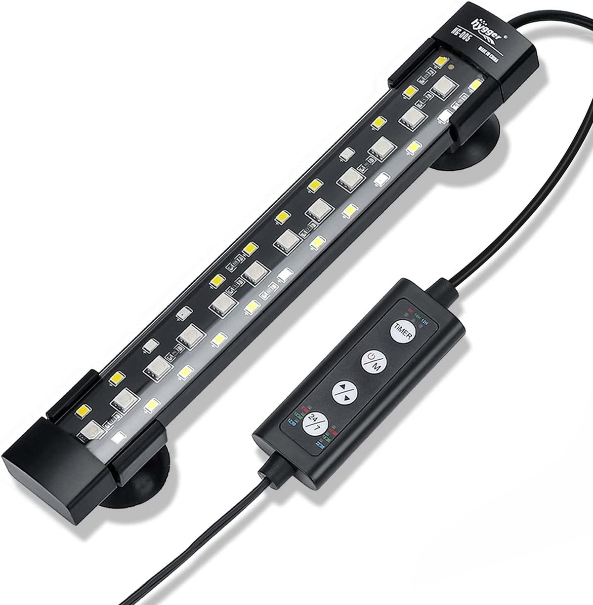 Hygger 24/7 submersible light enhances aquarium ambiance with sunrise lighting