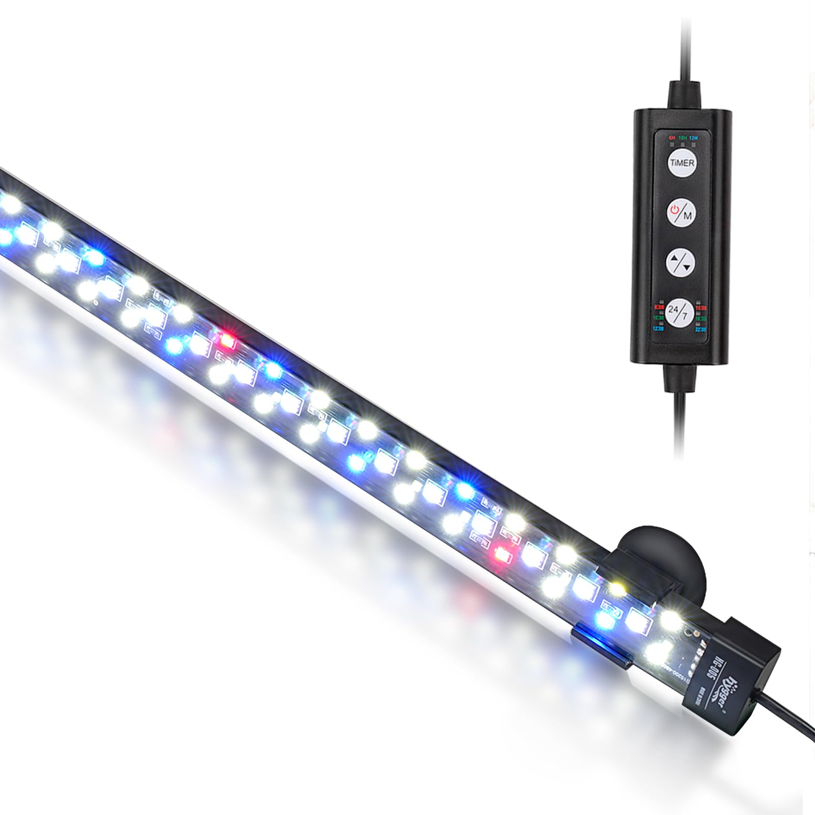 Hygger 24/7 mode light with sunrise glow supports a natural start for your tank.