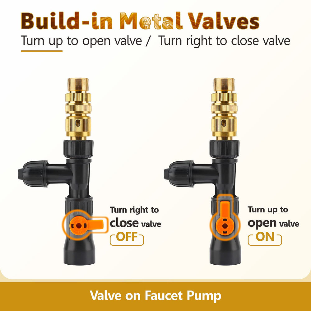 Hygger 25-foot vinyl hose provides reach for distant drains.