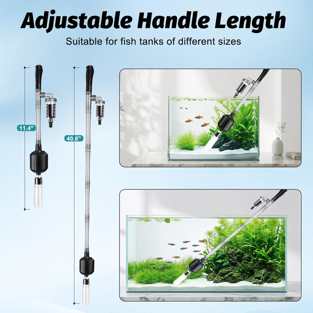 Hygger 360-degree water intake strainer for efficient filtration.