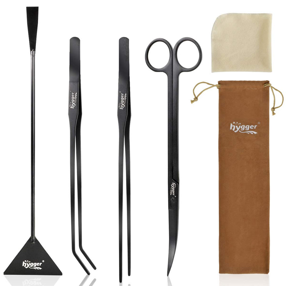 Hygger curved scissors for precise aquascaping in a compact tank.