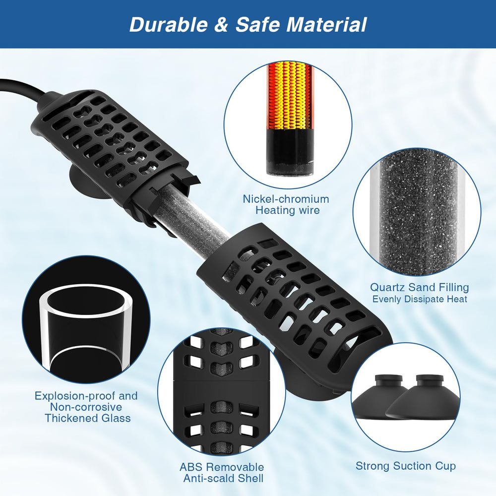 Hygger 50W heater explosion-proof glass design enhances safety