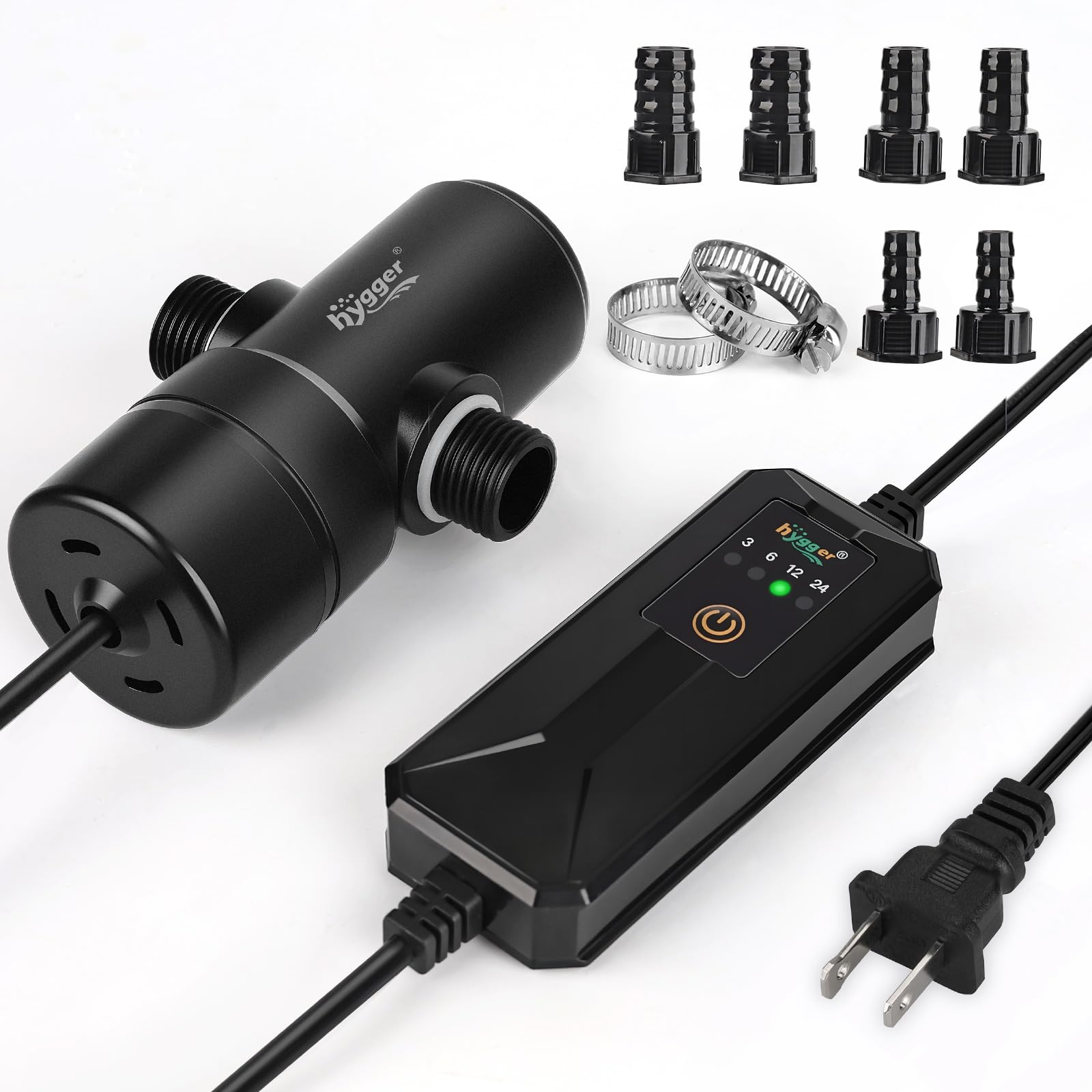hygger 5W U-V light timer for automatic water cleaning.