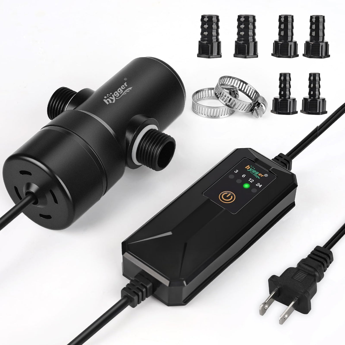 hygger 5W U-V light timer for automatic water cleaning.
