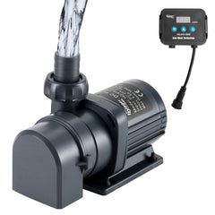 Hygger 800GPH quiet pump front view showing compact design and low noise.