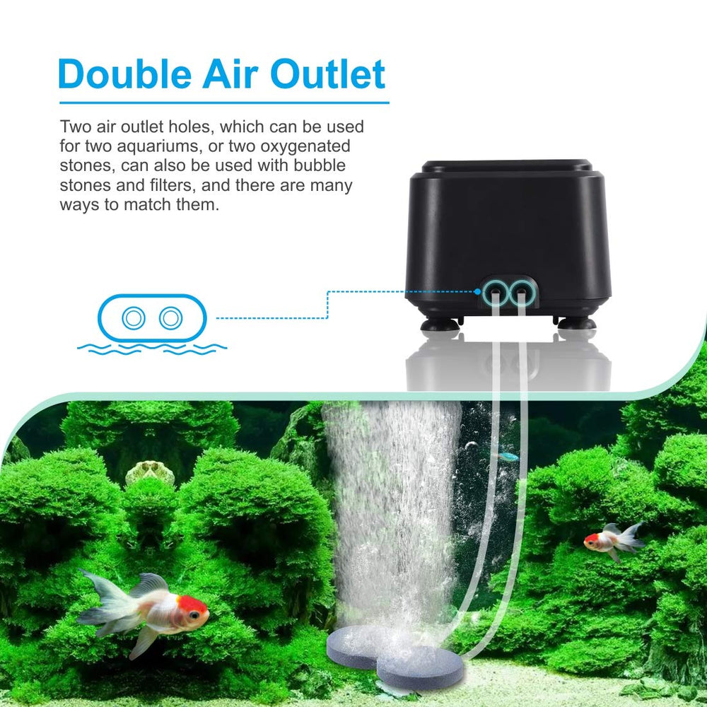Hygger adjustable-flow knob illustrates customizable air rates for tanks