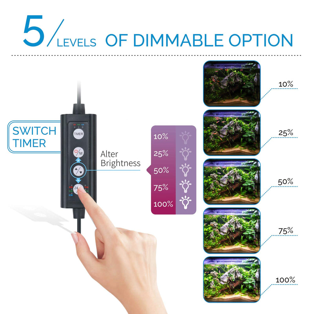 hygger Advanced LED Aquarium Light diy color options highlight mood settings