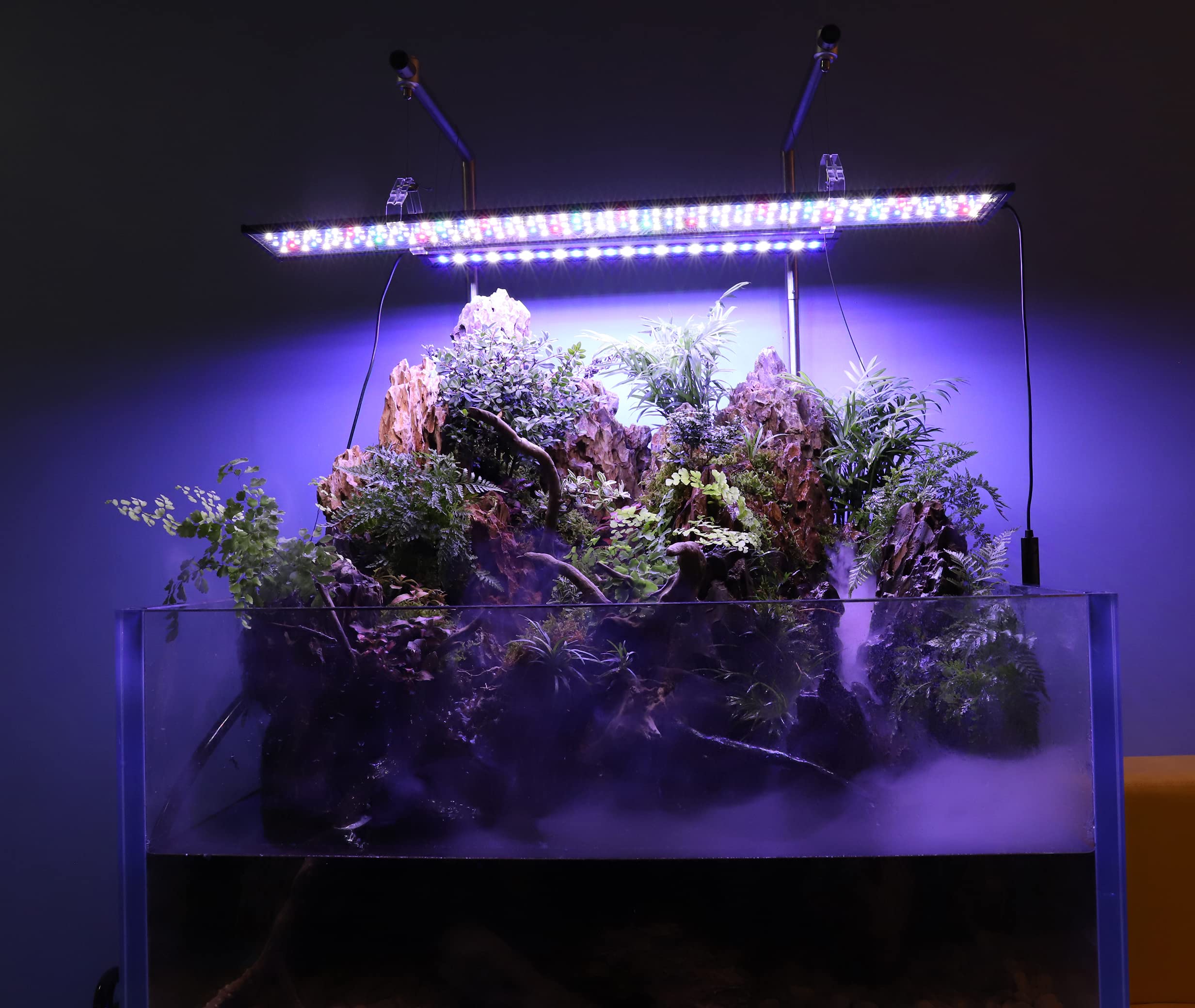 Hygger Advanced LED light in-tank installation with adjustable legs