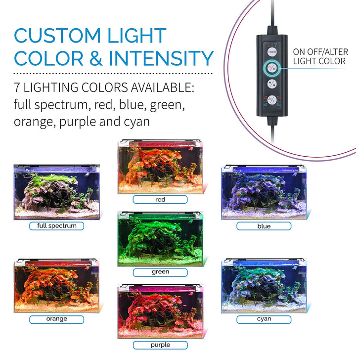 hygger Advanced LED Aquarium Light timer dial close-up highlighting easy scheduling for day-night cycles.