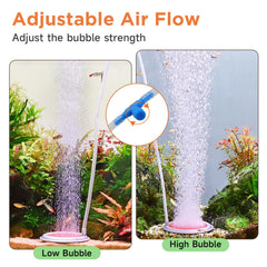 Hygger air stone with stainless steel base for durability in fish tanks