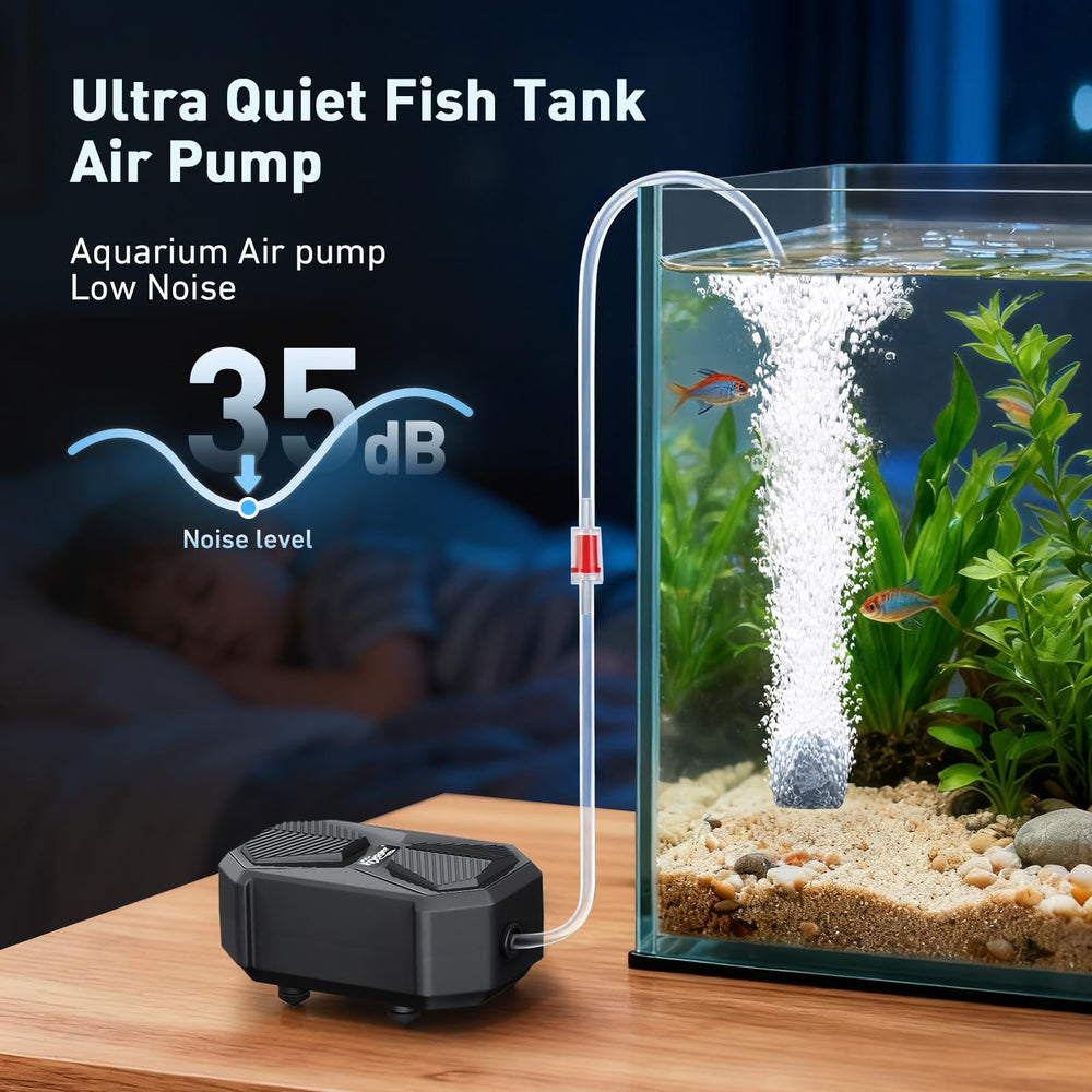 Hygger air stone shown for enhanced bubble circulation and oxygen distribution.