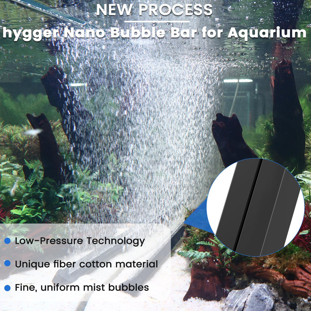 hygger all-black aquarium wall bar blends discreetly with the tank background