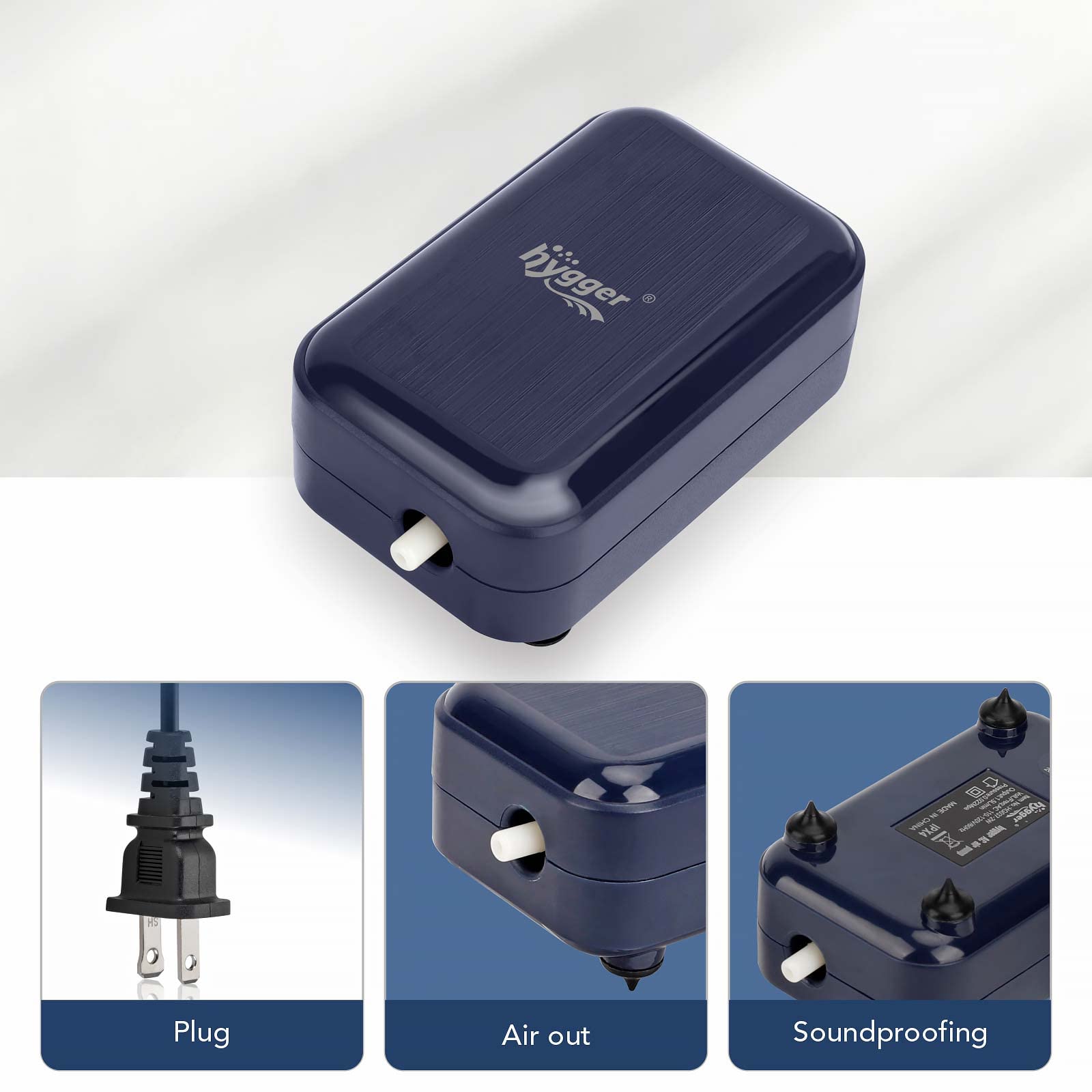hygger air pump suitable for 5-30 gallon tanks