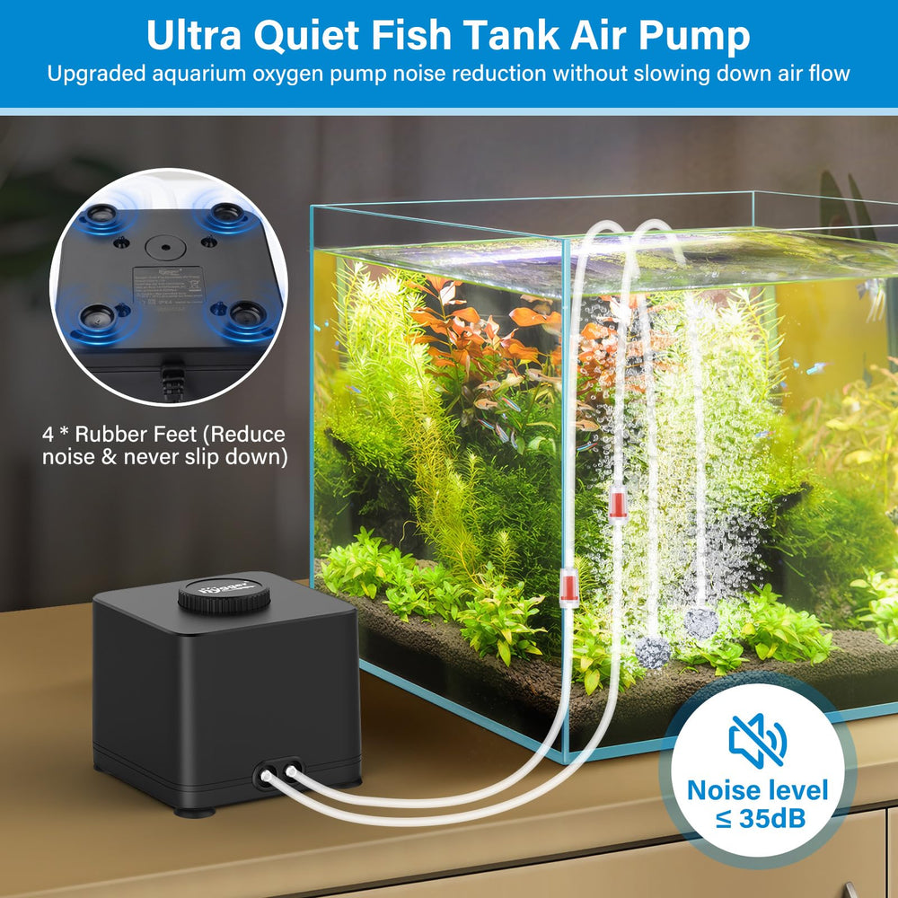 hygger dual outlets with stainless steel design promote even oxygen distribution
