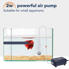 hygger air pump raised rubber feet minimize noise transfer
