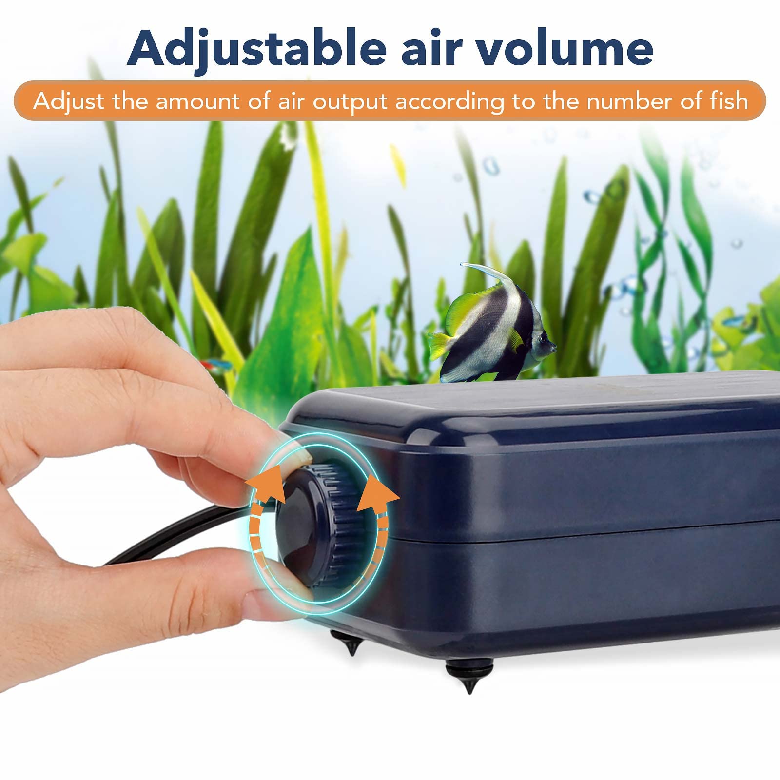 hygger aquarium air pump quiet operation reduces noise in home aquariums