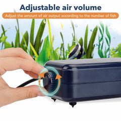 hygger aquarium air pump quiet operation reduces noise in home aquariums
