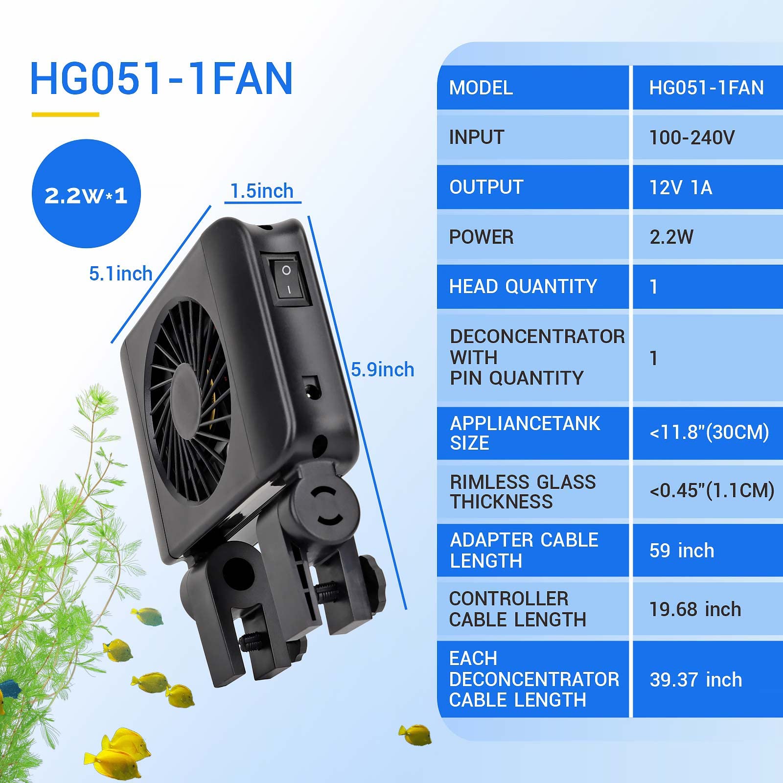Hygger in-use setup demonstrates multi-tank cooling with one controller.