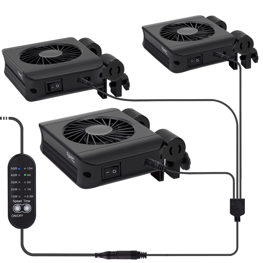 Hygger three-head aquarium chiller fan for quiet cooling and stable temperature