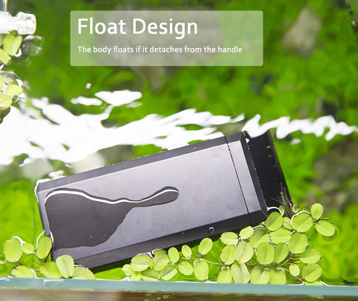 Hygger external grip provides ergonomic, comfortable cleaning control.