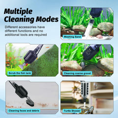 Hygger aquarium debris vacuum head cleaning gravel and debris.