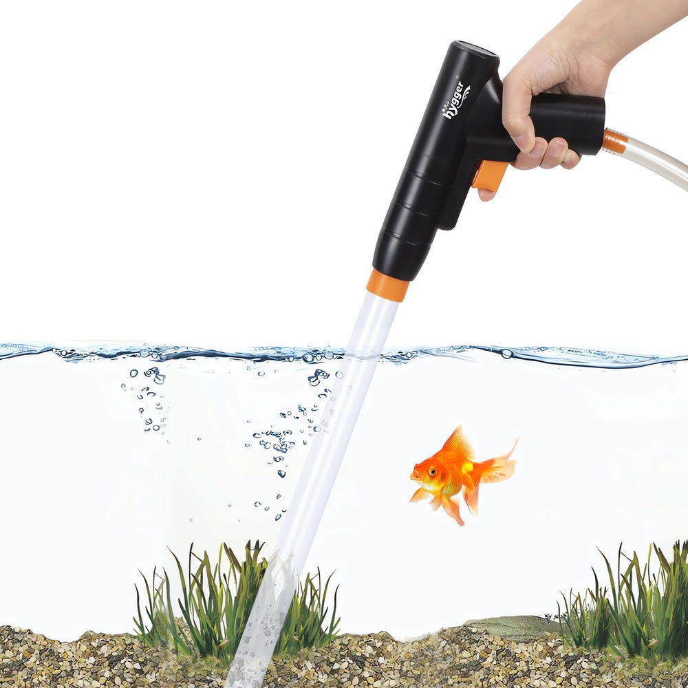 Hygger Aquarium Gravel Cleaner with duckbill inlet for efficient debris pickup