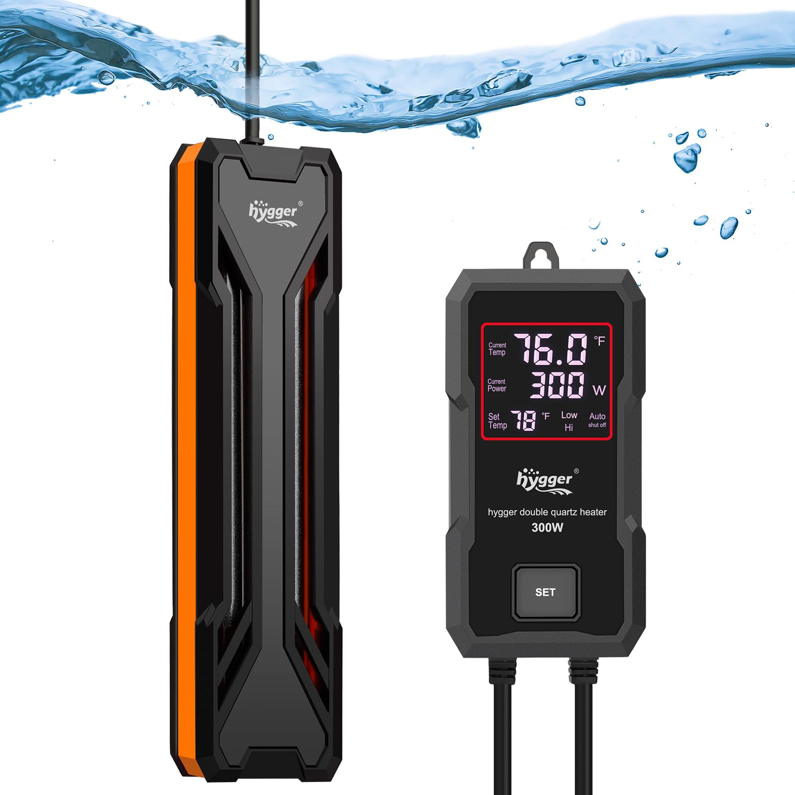 Hygger 1000W aquarium heater for large tanks with steady temperature control