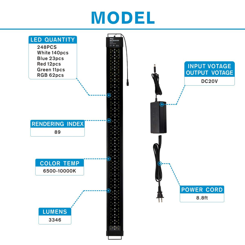 Hygger compact LED light offers simple installation and flexible setup