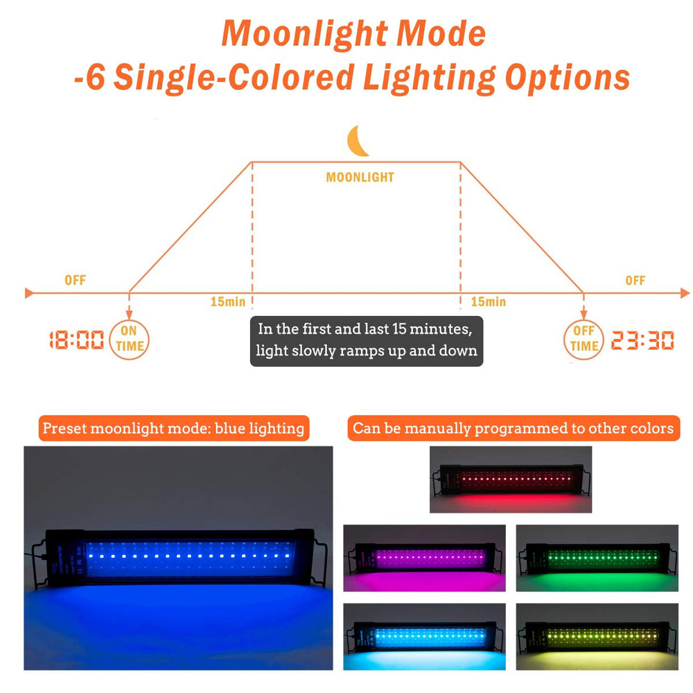 Hygger full spectrum LEDs provide bright, natural color
