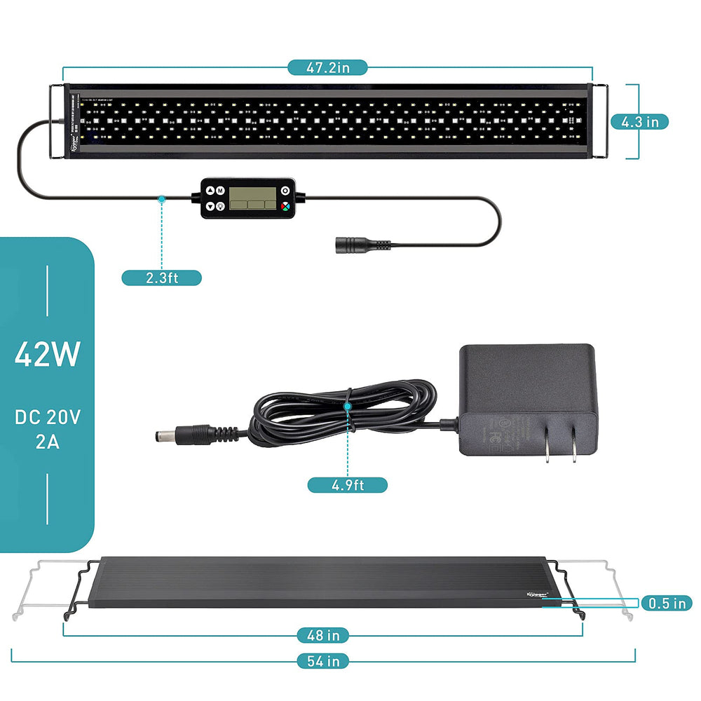 hygger Aquarium Light included manual and accessories for setup