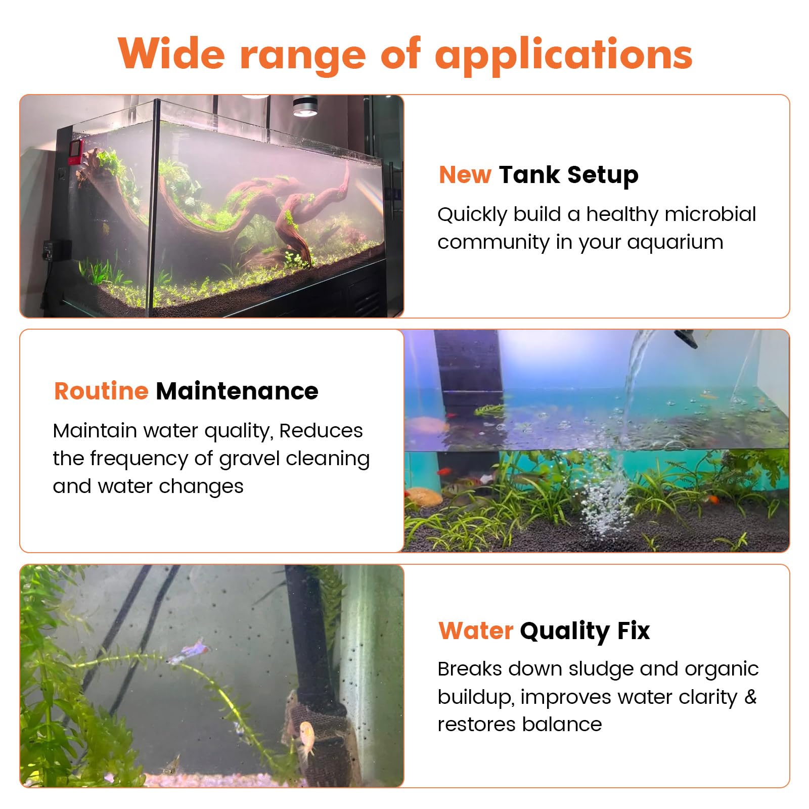Hygger maintenance routine featuring Bio-Clarifier for steadier water quality.