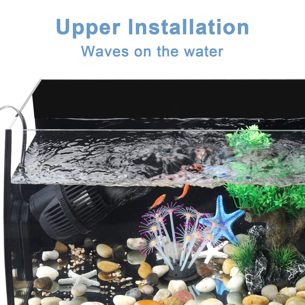 Hygger aquarium water circulation enhancer promotes gentle flow and debris removal