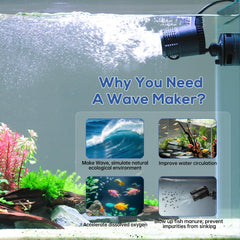 Hygger wave maker rotating head enables 360° flow control for versatile layouts